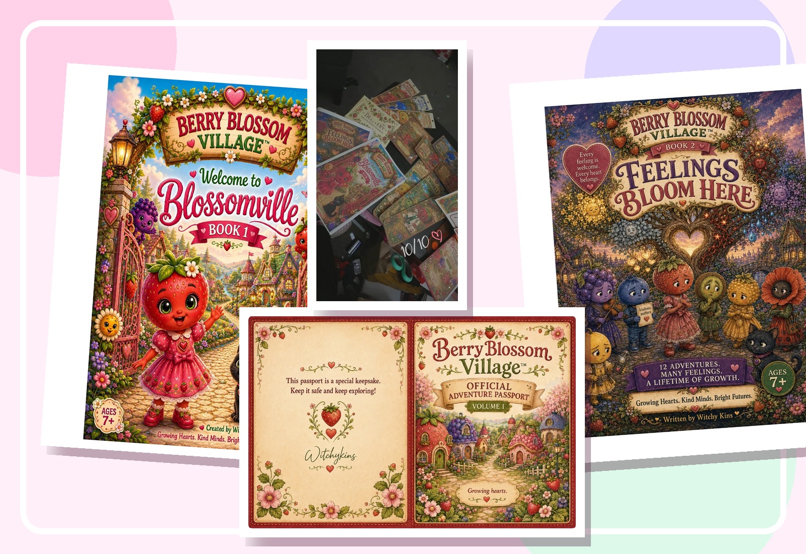 Bright presentation of the Limited Edition Berry Blossom Village bundle
